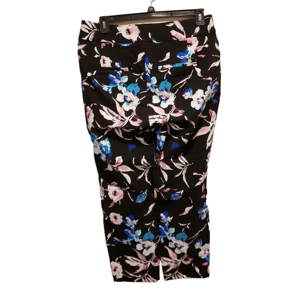 Lane Bryant 14R The Allie Skinny Ankle Pants Black Floral Stretchy - Picture 7 of 8
